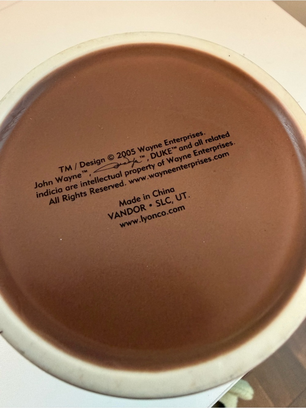 Brown Ceramic Inspirational Quote Coffee Mug John Wayne - Picture 5 of 5